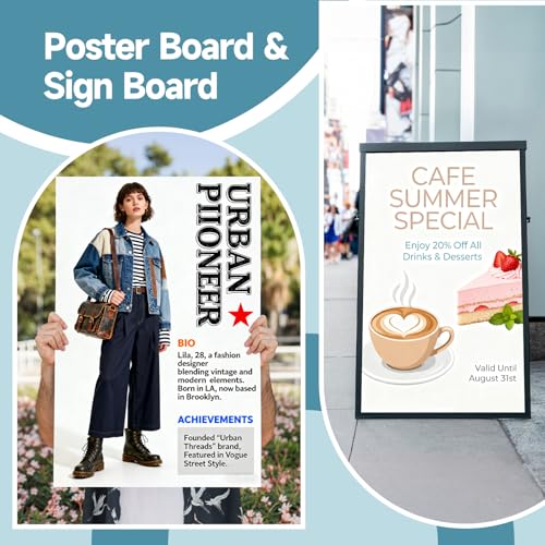 White Foam Board 24x36 Inches - 4 Pack, 0.23 Inch Thick Poster Boards with Corner Protectors