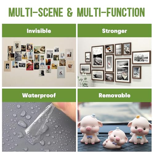 PAGFAER 0.4in Double Sided Sticky Dots 100pcs Removable Clear Putty – No Trace Museum Adhesive Dots