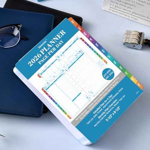 2026 Planner Refills ? January 2026 - December 2026, 2026 Planner Refills, Two Pages Per Day Daily £¦ Monthly, 8.38" x 5.51", Ring-Bound with Tabs