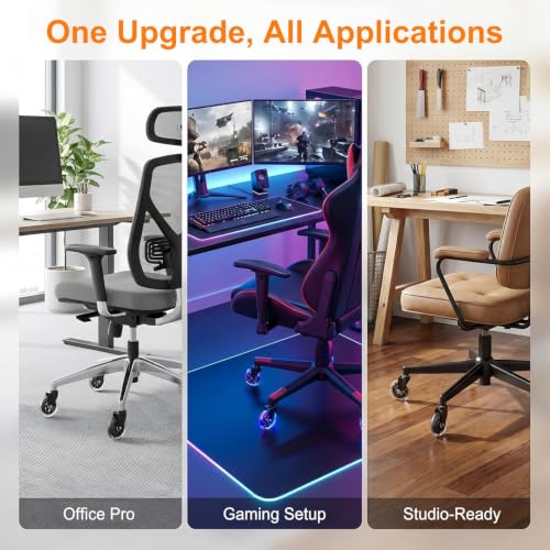 3 Inch COZYEHOO Office Chair Wheels Replacement - Transparent Universal Fit