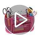 EasyPAG Mesh Pen Holder Desk Organizer with Drawer - Black, 9 Compartments