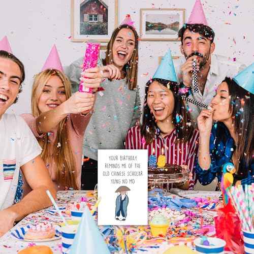 Funny Birthday Cards, Happy Birthday Card for Old Men Women, Bday Gift Idea for Friends And Dad, Mom, Granddad, Grandma, Funny "Young No More"