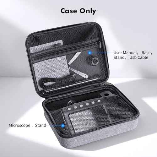 Digital Microscope Carrying Case£¬EVA Microscope Storage Bag Endoscope Case£¬ Compatible with Model DM4 DM7 & Most 4.3'',5'' Digital Microscopes£¬Borecscope Travel Case