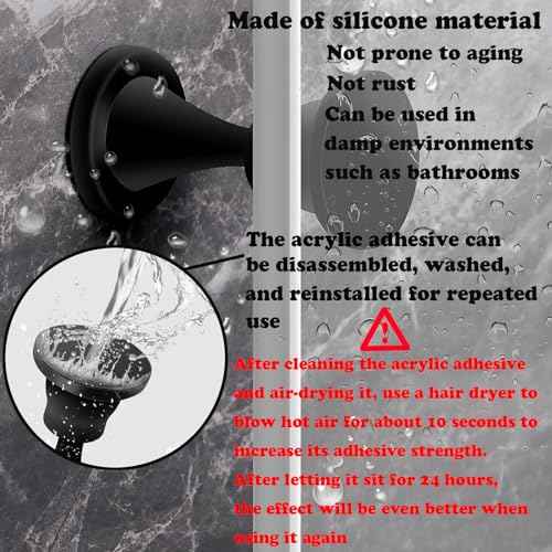 4 Pack Rubber Door Stopper Self Adhesive,No Magnetic Door Stop,Wall Protector with Reusable Waterproof House Door Holder,No Need to Drill No Trace Door Catch