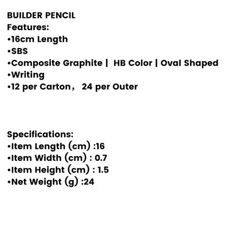 SOCRATES BUILDING SUPPLIES SBS 12 Pieces Builder Pencil Flexible Bendable Pencil for Carpenter, builders, Heavy Duty Composite Graphite, Engineered for the Job Site