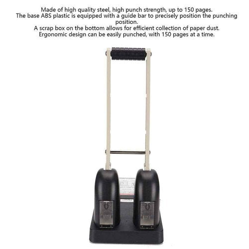 Double Hole Paper Puncher 2 Holes Puncher Office Supplies Adjustable 150 Sheets Paper Hole Punch for Paper Punching
