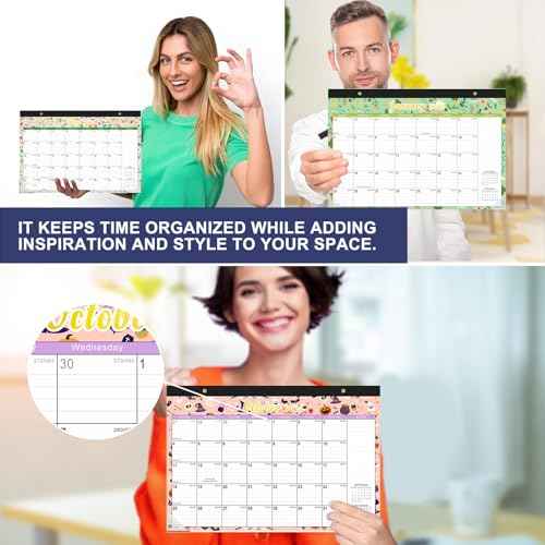 Lbylyhxc 2026 Desk Calendar, 18-Month Calendar Use Now to Dec. 2026, Large 17" x 12" Desktop/Wall Monthly Calendar for Home, School or Office (Desk Calendar Seasons, 17x12 inches)