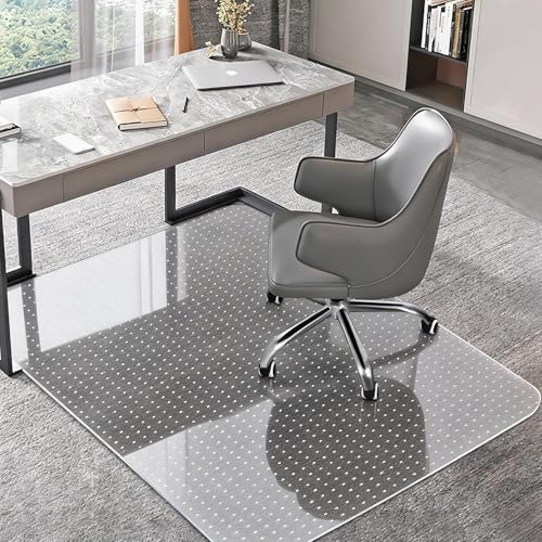 BesWin Office Chair Mat for Carpet 48x30 Inches Clear - Thick, Non-Slip, Eco-Friendly