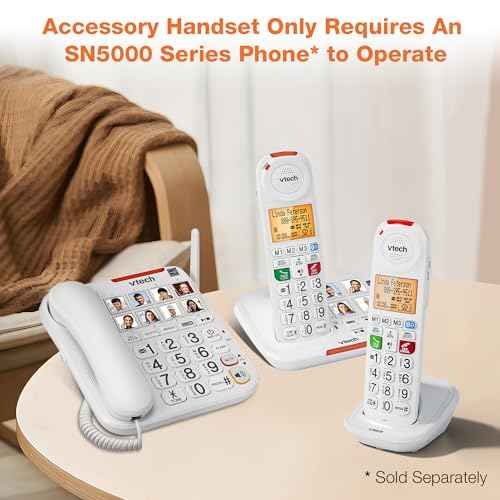 VTech SN5107 Amplified Additional Handset with Big Buttons & Large Display for SN5127 & SN5147 Senior Phone Systems