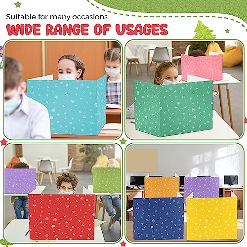 Sherr 30 Pcs Student Desk Privacy Folders with Study-Themed Print, Simple Style & Classic Color