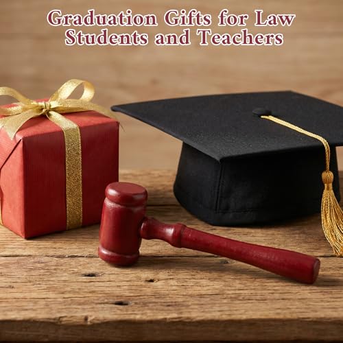 Mini Wooden Judge Gavel Set - Handcrafted Courtroom Mallets for Meetings & Auctions