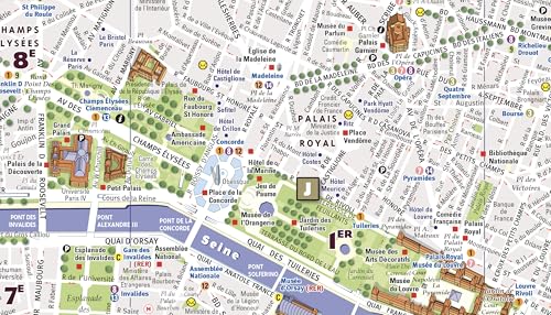 Paris Map by VanDam – City Center & Metro Laminated Pocket Guide (English/French)