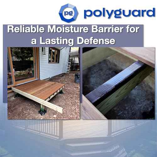 POLYGUARD Poly Wall - Rot Shield Joist Tape for Decking, 4" x 100'. Made in The USA. Self Adhering, Self Sealing Deck Joist Tape for Wood Decks