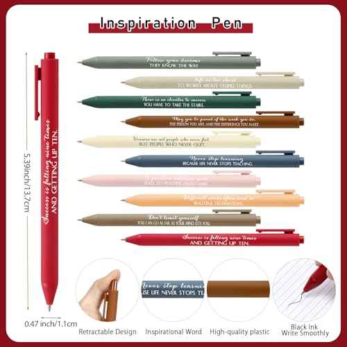 30 Sets Christmas Gifts Inspirational Spiral Weekly Planner Notebooks Ballpoint Pens Sticky Notepads for Students Teacher Employee Coworker Team Staff Vet Tech(Classic Colors)