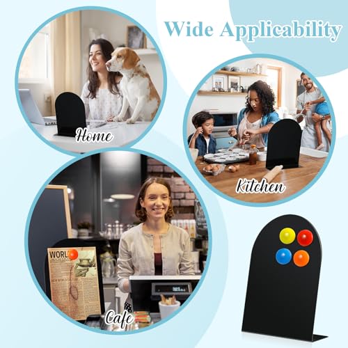Black Magnetic Bulletin Boards 2 Pack 10x7 Inch Arched Display Stand for Home Office School