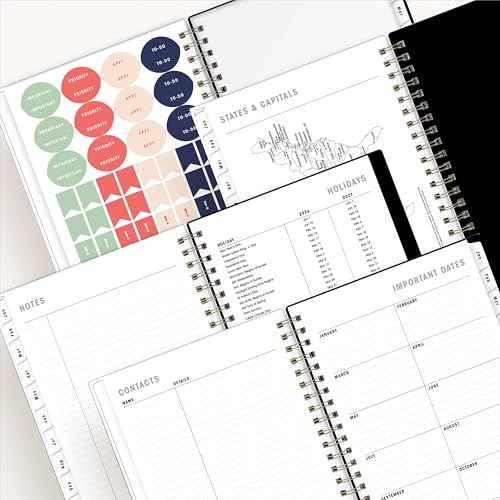 Blue Sky Artisans & Makers Sara Harding 2026 Weekly and Monthly Planner, January 2026 - December 2026, 5" x 8", Flexible Cover, Durable Wire Binding, Laminated Tabs, Pocket, Stickers, Butterflies
