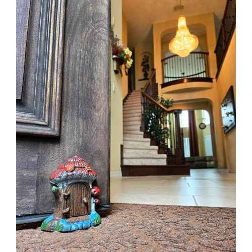 Lulu Decor, 100% Cast Iron House Fairy Door Decorative Door Stopper 4 lbs 5 oz