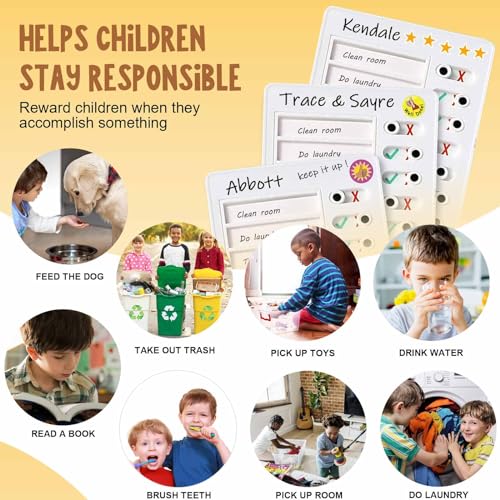 3 Pieces to Do List Checklist Boards, Plastic Memo Boards, Detachable Message Boards Checklist Slider, Schedule Planning Boards with 3 Acrylic Adhesive and 10 Cardstock for Check Items Accessories