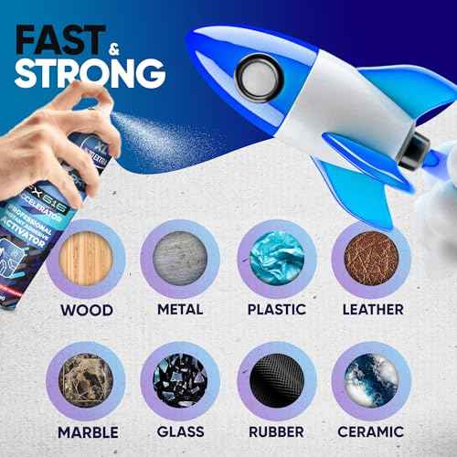 CA Glue Activator Spray (2x16.9 oz) ? Super Glue Accelerator for Instant Bonding | Fast-Drying Cyanoacrylate Activator for Woodworking, Plastic, Metal, 3D Printing, Guitar, DIY, and Repairs