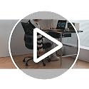 Heavy-Duty 500lb Big & Tall Mesh Office Chair with Flip-Up Armrests - Black