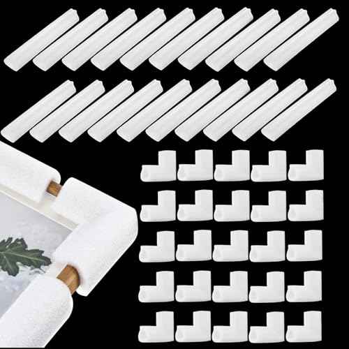 Landical 40 Pcs TV Moving Foam Corner Protectors Mirror Picture Frame Shipping Moving Packaging Protection Cushioning Foam Sets Corner Furniture Edge Protectors Shipping for Photo Artwork