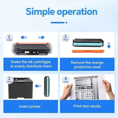 TN760 Toner Cartridge 4 Pack Replacement for Brother TN760 TN-760 Toner Cartridge Compatible with HL-L2350DW HL-L2395DW MFC-L2710DW MFC-L2750DW DCP-L2550DW Printer High Yield (Black)