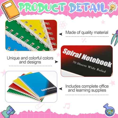 12 Set of 240 Pcs Back to School Supplies Kits Bulk Elementary Supply Bundle Kit K-12 Middle High School Supplies Essentials Set Notebook Folder Pencil Color Pen and More for Classroom Student