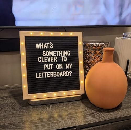 Hiflyer 10x10 Insulated Felt Letter Board with LED Lights, Changeable Messages