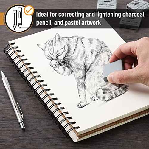Mr. Pen- Kneaded Eraser, 6 Pack, Grey, Kneaded Erasers for Artists, Art Eraser, Kneadable Erasers, Back to School Supplies