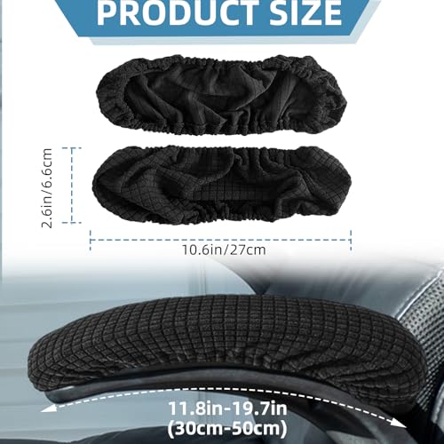 Office Chair Armrest Covers Set of 2 - Stretchable, Washable Arm Covers for Desk Chairs (Black) by ZNBSIXP