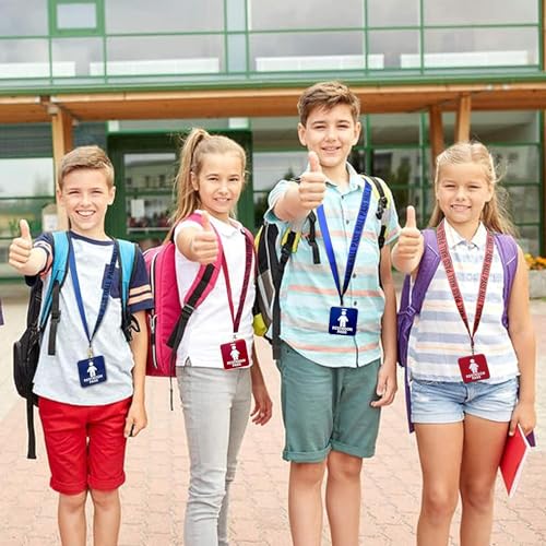 12 Pack School Bathroom Pass Lanyards for Boys & Girls Classroom Use