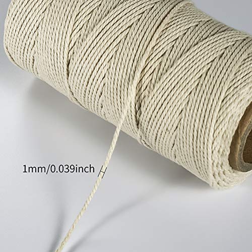 TJ.MOREE 3-Ply Cotton Butchers Twine 476ft Beige – Food-Grade Garden & Kitchen String