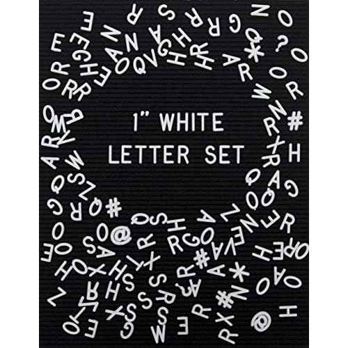 Felt Like Sharing Plastic Letter Board Letters Only (348 Pieces) ? 1¡± Letter Board Letters for Changeable Felt Letter Board ? White Letter Board Accessories ? Gift Set