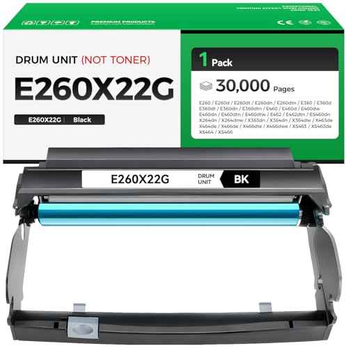 E260X22G Imaging Unit (Not Toner) High Yield Replacement for Lexmark E260X22G Drum Unit Compatible with E260 E360 E460 E462 E260d E260dn E260dt E260dtn E360d E360dn E460d E460dw E462dtn Laser Printer