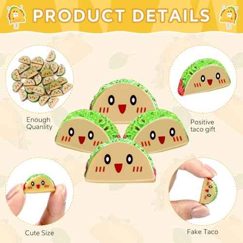 Huwena 100 Emotional Positive Resin Support Gift Bulk for Coworker Christmas Employee Appreciation Gifts with Inspirational Cards for Team Staff Nurse Teacher Classroom Rewards (Taco)