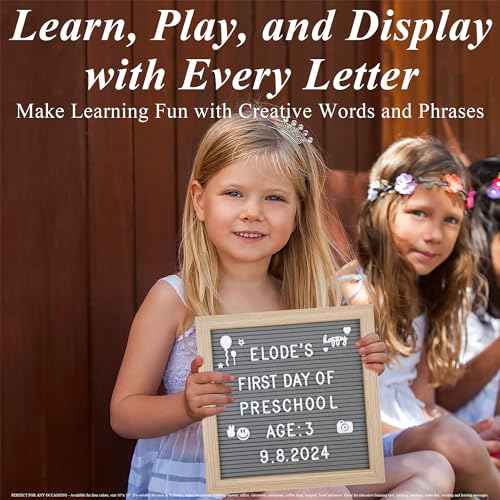 C CRYSTAL LEMON 394-Piece Letter Board Letters ? 3/4-Inch White Letters, Numbers & Symbols ? Felt Board Accessories for Changeable Message Boards
