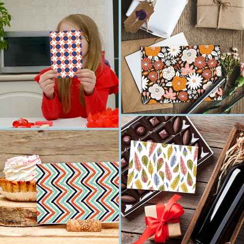 Engrowtic 200 Pcs Blank Cards with Envelopes All Occasion Blank Greeting Cards Notecards with Envelopes Bulk 4 x 6 Inches Greeting Accessories with Stickers for Women Men Adults Thank You 20 Styles