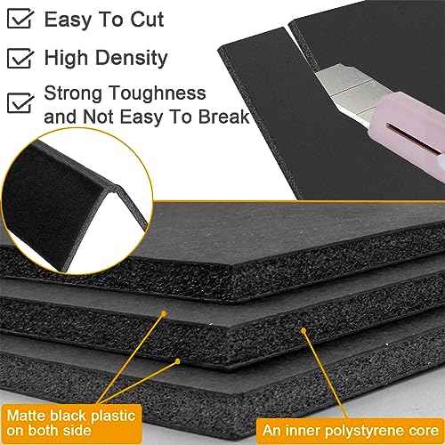 20 Pack 11.7"x16.5" Black Foam Board, 1/5"(5MM) Thick, A3 Size, Foam Core Backing Board Poster Foam Board Sheets for Presentations, School, Office & Art Projects