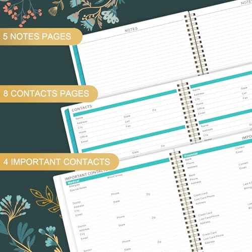 2026 Monthly Planner - 2026 Planner, Monthly Calendar 2026, Jan. 2026 - Dec. 2026, 9" x 11", 12 Month with Tabs & Pocket, Flexible Cover, Twin-Wire Binding, Thick Paper - Green