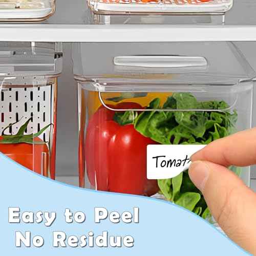 1400Pcs 1"x2" Blank Removable Freezer Labels, No Residue Food Labels, Waterproof & Oil-Resistant & Tear-Resistant Stickers for Food Containers, Jars, Pantry Organization