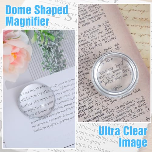 16 Pcs Crystal Dome Magnifying Paperweights for Reading Home & Office Decor
