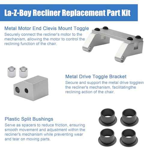 Recliner Replacement Parts for Lazy Boy, Metal Toggle Drive Connector and Metal Drive Toggle and Clevis Mount Power Recliners Replacement Parts