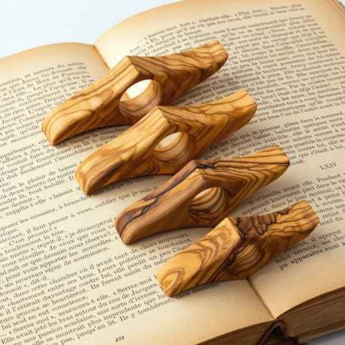 TILISMA Olive Wood Book Page Holder ? Handmade Thumb Thing Reading Gifts