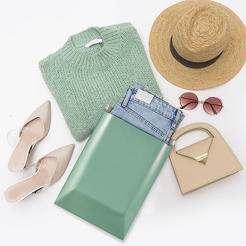 Metronic Grayed Jade Green Poly Mailers 14.5x19 Shipping Bags 50PC - Large, Tear & Water-Resistant