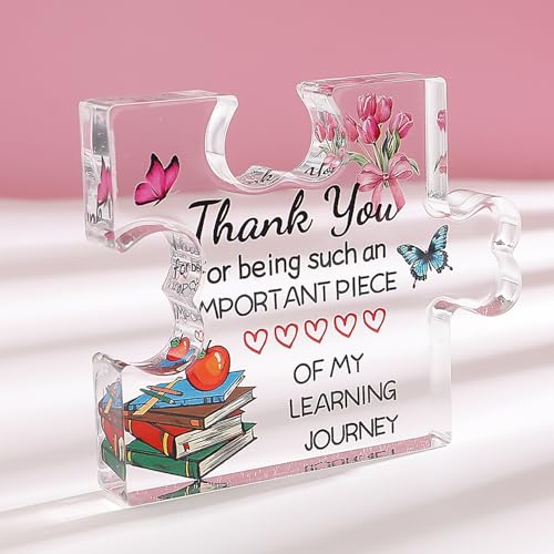 Heart-Shaped Crystal Paperweight Gift for Teachers and Mentors - Appreciation Keepsake