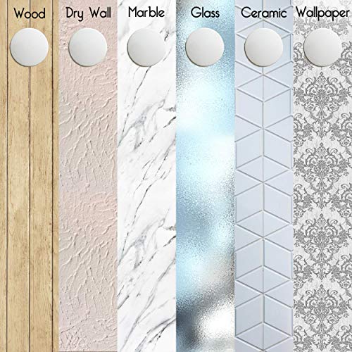White ProStoppr® Large 3.15-Inch Door Wall Protectors (4 Pack) with Strong Adhesive