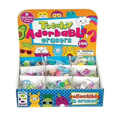 Raymond Geddes Totally Adorkable Erasers (Pack of 144)