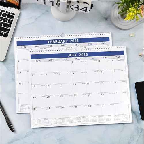 2026 Calendar - 2026 Wall Calendar from Jan. 2026 - Dec.2026, Wall Calendar 14.8'' x 11.5'', Calendar 2026 Wall with Julian Date, Thick Paper, Large Block