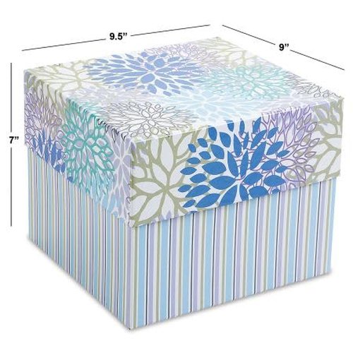 Current Cool Floral Greeting Card Organizer Box with Dividers - Store 140+ Christmas, Valentine, & Birthday Cards, Recipe Cards, Photo Collections, Postcards, Stationery, 7" x 9" x 9-1/2"