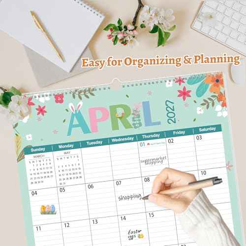 GuassLee Extra Large Wall Calendar 2026-2028, 36-Month Vertical Wall Calendar 2026, Jan. 2026 to Dec. 2028, 17" X 22" Paper Hanging Planner with Thick Paper Spiral Bound for Office Home Organizing